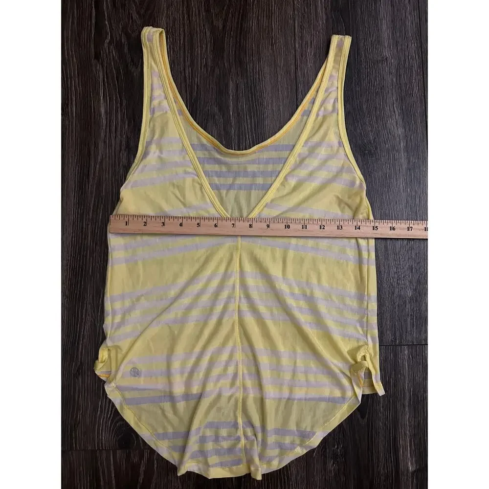 Lululemon Burn It Out Tank Ocean Stripe Mellow Lemon